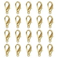 thumbnail image 1 of Uxcell 18x9mm Lobster Clasp, 100Pcs Metal Lobster Claws Clasp Connector, Light Gold, 1 of 6