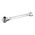 thumbnail image 1 of Uxcell 19×22mm Hexagon Scaffold Podger Ratchet Spanner Ratcheting Socket Wrench, 1 of 5