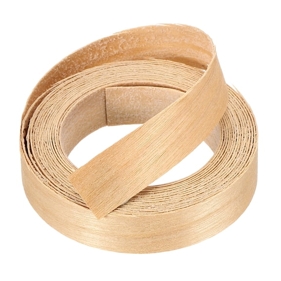 Uxcell 19/32" x 10 ft Wood Edge Banding, Pre-Glued Iron On Edging Strip, Plywood Wood Grain Repair Tape for Cabinet Repair, Furniture Restoration, Handicraft DIY, Birch