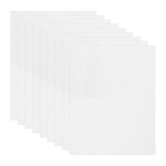 Uxcell 19.5 x 14.6" Silicone Dehydrator Sheet Non-Stick Reusable Fruit Dryer Mesh Mat for Food Dehydrator, White, 9 Pcs