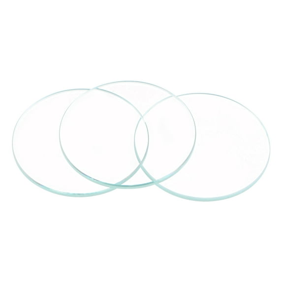 Uxcell 20mm Dia. Round Flat Watch Crystal Lens Glass Replacement Parts for Watchmaker Repair, Clear 6 Pack