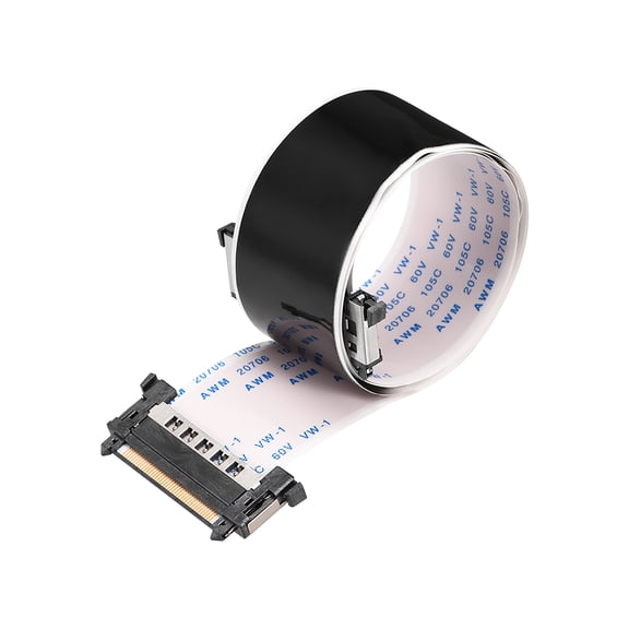 Uxcell 19.69" x 0.94" A Type Flexible Flat Ribbon Cable for LCD TV Car Audio DVD Player Laptop PE Black 1pcs