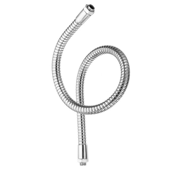 Uxcell 19.7" Gooseneck Hose, 1 Pcs M10 Fine Thread Bendable Metal Hose Flexible Arm Tube Extension, Silver Tone