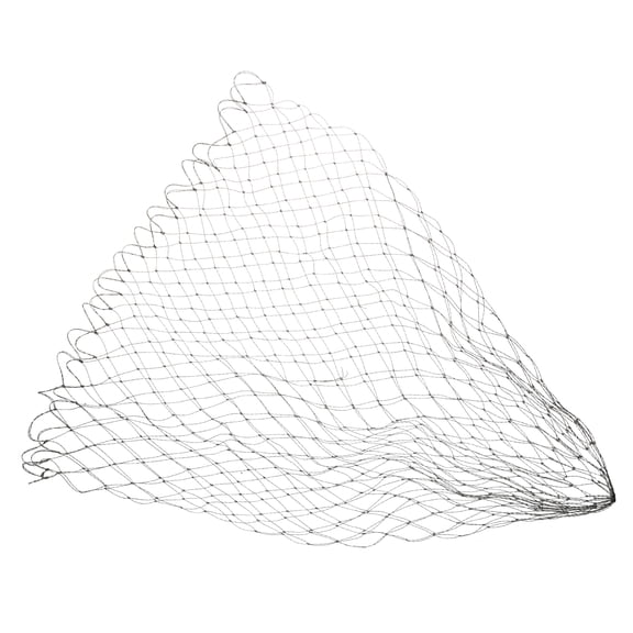 Uxcell 19.7" PE Foldable Landing Net Fishing Net Replacement 1.18" Mesh Gray