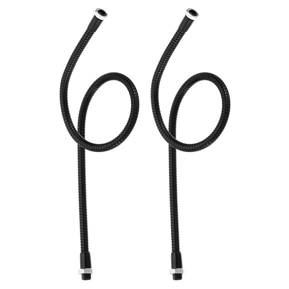 Uxcell 19.7" Universal Gooseneck Hose, 2Pcs M10 to M8 Fine Thread Bendable Metal Hose Flexible Arm Tube Extension, 8mm