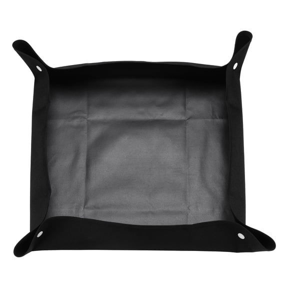 Uxcell 19.7" x 19.7" Oxford Cloth Plant Repotting Mat w Plastic Buckle, Black
