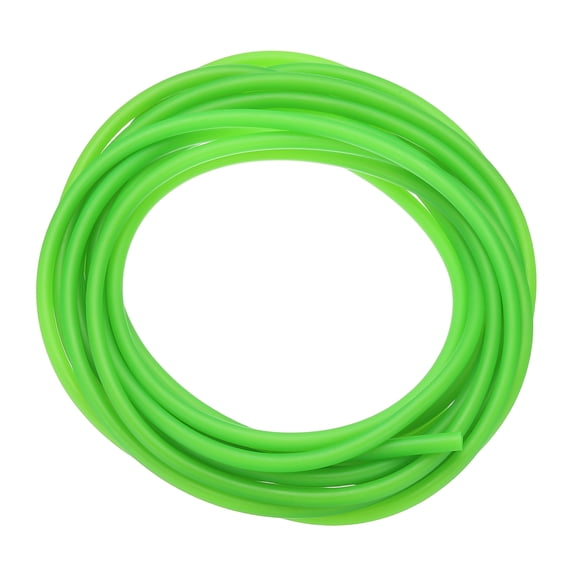 Uxcell 19 Ft(6M) Rubber Tubing, 1/16"(2mm) ID 3/16"(5mm) OD Sling Shot Natural Latex Rubber Tubing for Exercise Stretching Laboratory Home Hose, Fluorescent Green