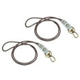 thumbnail image 1 of Uxcell 19 Inch Leather Lanyard Leather Rope Wristlet Bracelet Keychain Wrist Strap Blue 2 Pack, 1 of 5