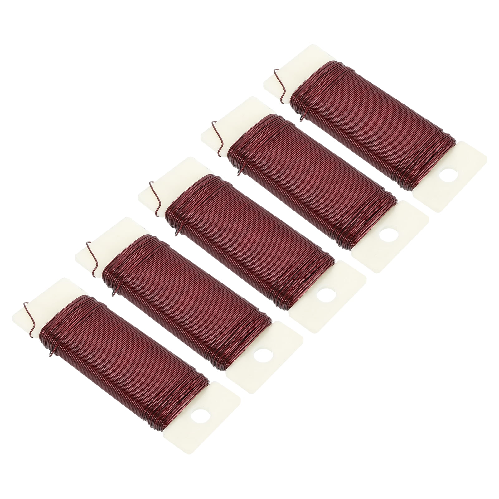 Uxcell 190 Yards/575 Feet Metal Floral Wire Red 0.7mm Flexible Paddle Thin Floral Wires for Craft