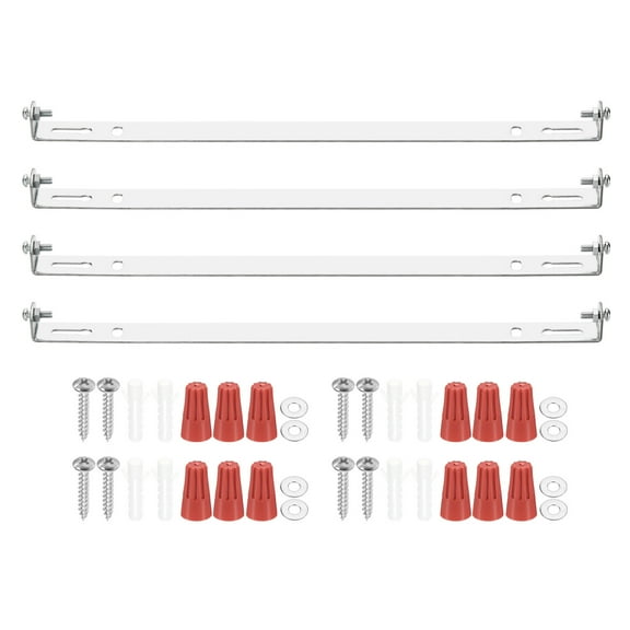 Uxcell 190mm (7.48") Universal Light Fixture Mounting Bracket Kit, Light Crossbar Round Ceiling Plate with Screw 4 Set