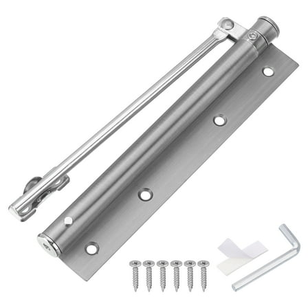 Uxcell 195mm Stainless Steel Automatic Safety Spring Door Closer, Silver