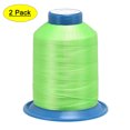 thumbnail image 1 of Uxcell 1968 Yards 150D/0.25mm Extra Strong Bonded Polyester Threads (Lawn Green, 2 Pack), 1 of 7
