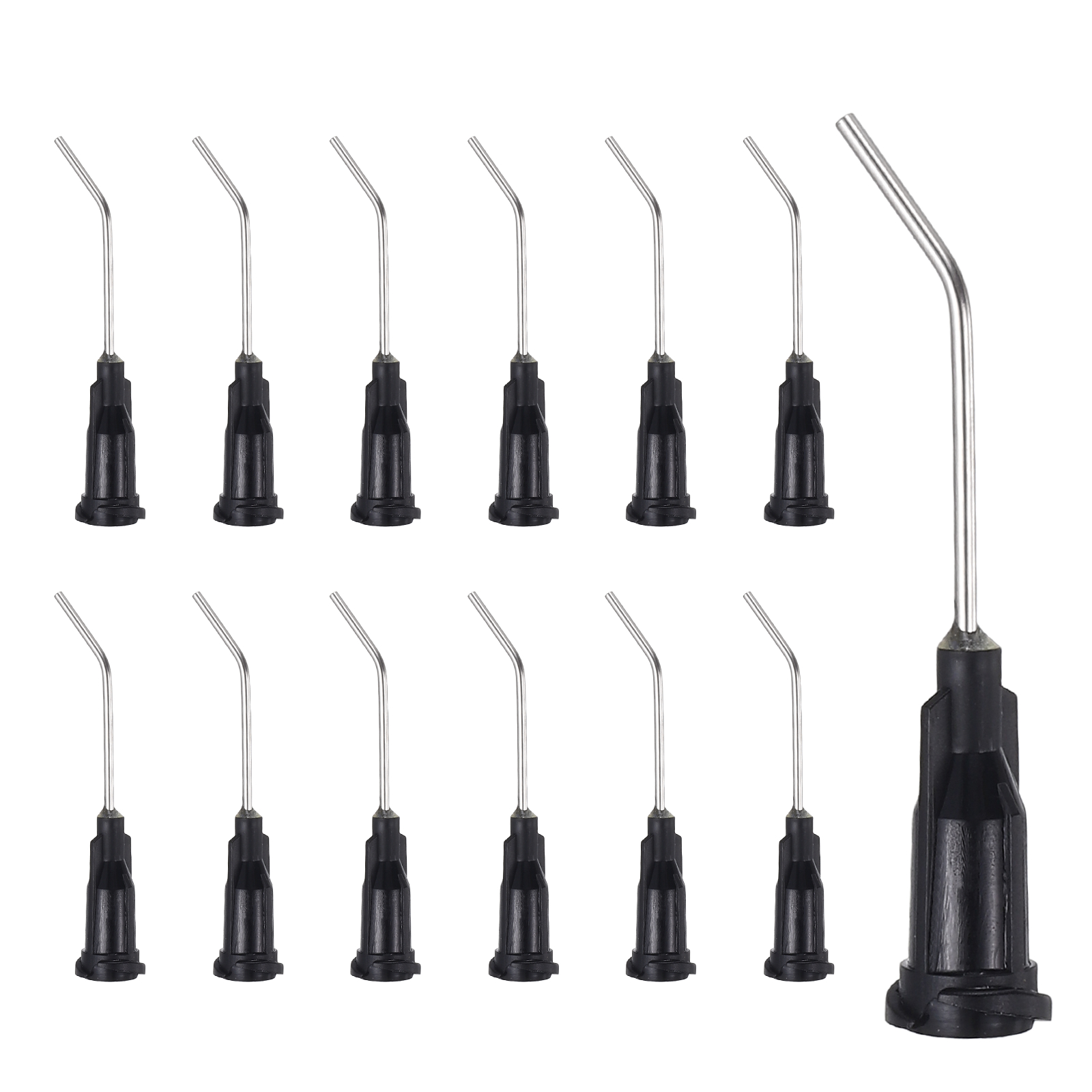 Uxcell 19Ga Angled Dispensing Needles, 25Pcs 1Inch 45° Curved ...