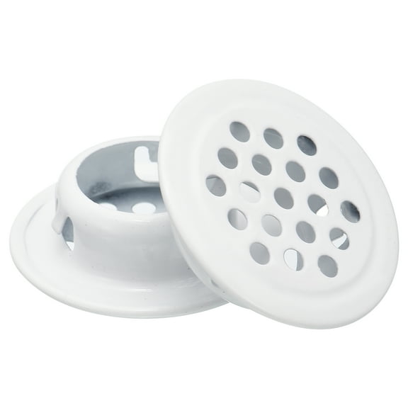 Uxcell 19mm(3/4") Circular Soffit Vent, 10pcs Stainless Steel Circular Air Vents for Kitchen Bathroom Cabinet, White