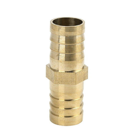 Uxcell 19mm Air Water Gas Oil Pipe Straight Connector Coupler Brass Barb Hose Fitting