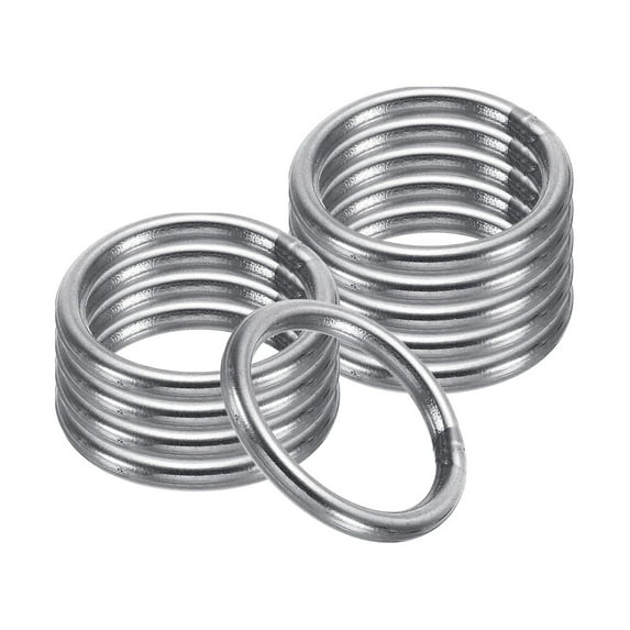 Uxcell 19mm Metal O Rings, 10 Pack 304 Stainless Steel Round Rings for Hardware Bags