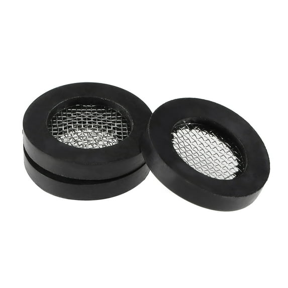 Uxcell 19mm OD 12mm ID 3mm Thick Rubber Flat Washers with Filter 3 Count