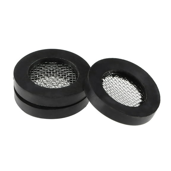 Uxcell 19mm OD 12mm ID 3mm Thick Rubber Flat Washers with Filter 3 Count
