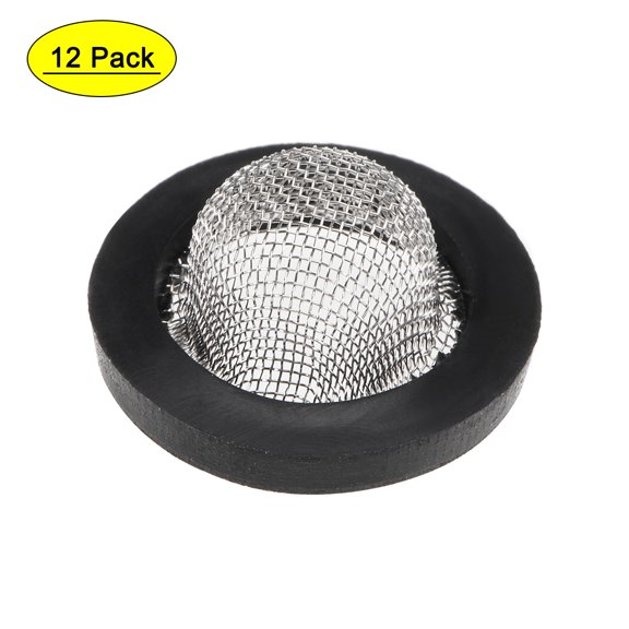 Uxcell 19mm OD 13mm ID 3mm Thick Rubber Flat Washer with Inlet Filter 12 Count