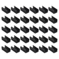 thumbnail image 1 of Uxcell 19mm Rectangle Chair Leg Cover, 40Pcs Plastic Non-Slip Furniture Feet Protectors Tips Covers Black, 1 of 6
