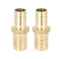 thumbnail image 1 of Uxcell 19mm to 16mm Straight Connector Adaptor Brass Barb Hose Fitting 2 Pack, 1 of 5