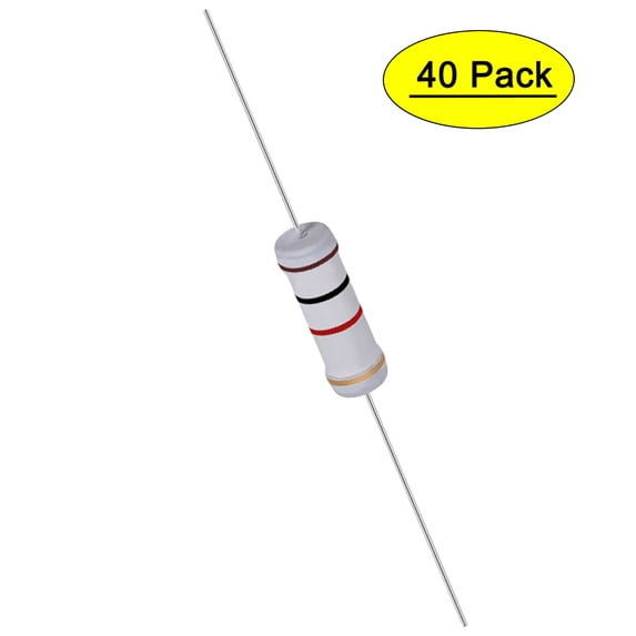 Uxcell 40Pcs 3W 3 Watt Metal Oxide Film Resistor 1K Ohm ±5% Tolerance