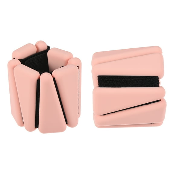 Uxcell 1Lb Each Adjustable Wrist Ankle Weights for Yoga Dance Aerobics, Pink 2 Pack
