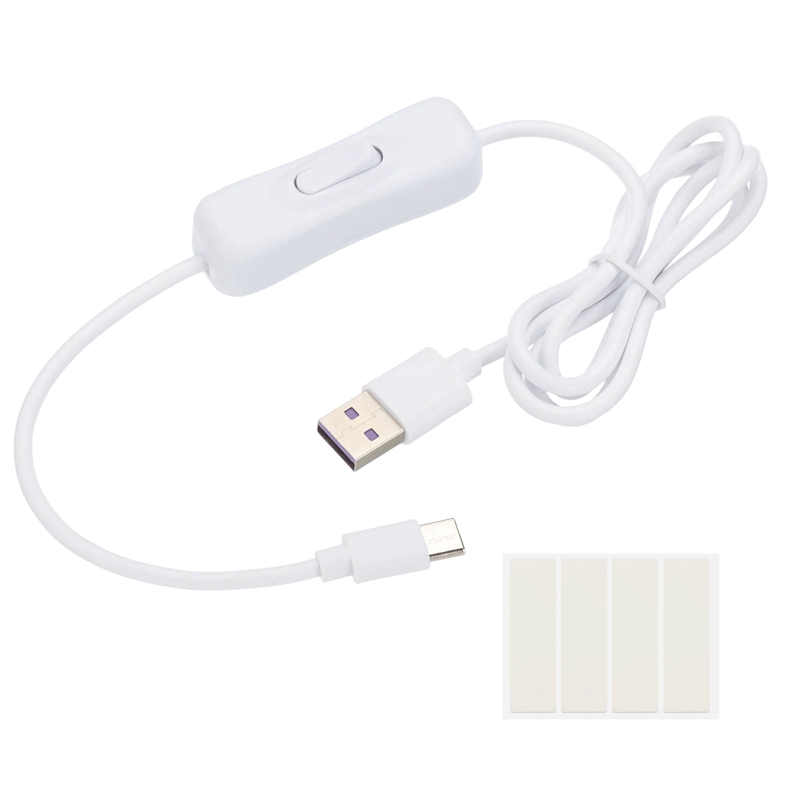 Uxcell 1M USB Cable with ON/Off Switch, USB Male to Type-C Male ...