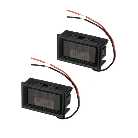 Uxcell 1PCS 72V Voltmeter Blue LED Digital Display Panel Voltage Meter 2Wire 0.56 Inch Battery Meter Monitor