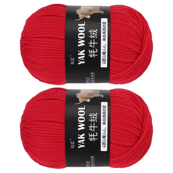 Uxcell 1PCS Crocheting Yarn,Bright Red 3 Ply wool Yarn 100g Sport Weight Yarns Bulk Soft and Fluffy Yarns for Knitting DIY Crochet Handicraft Blankets Gift,110 Yards