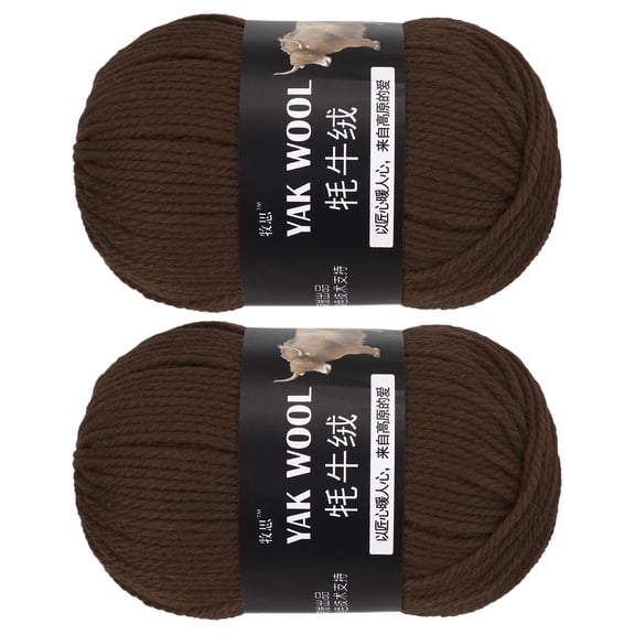 Uxcell 1Pcs Yarn Purple Camel 3 Ply Wool Yarn 100g Sport Weight Yarns Soft Yarns for Knitting DIY Crochet Blankets 110 Yards
