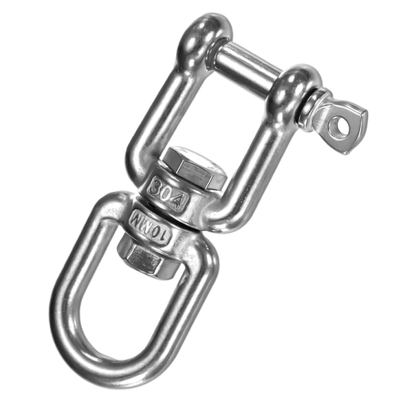 Uxcell 1PCS M10 304 Stainless Steel Jaw and Eye Swivel Shackle 600KG Sailing Rigging/Camping/Marine