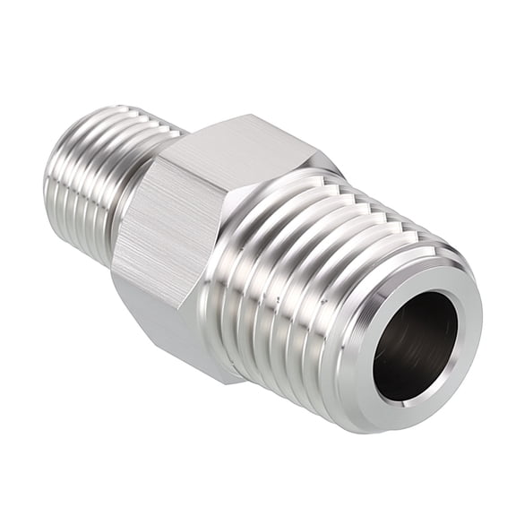 Uxcell 1PCS M16*1.5 Male x M16*1.5 Male Thread 304 Stainless Steel Hex Nipples Extension Adapter for Tub Spout/Shower