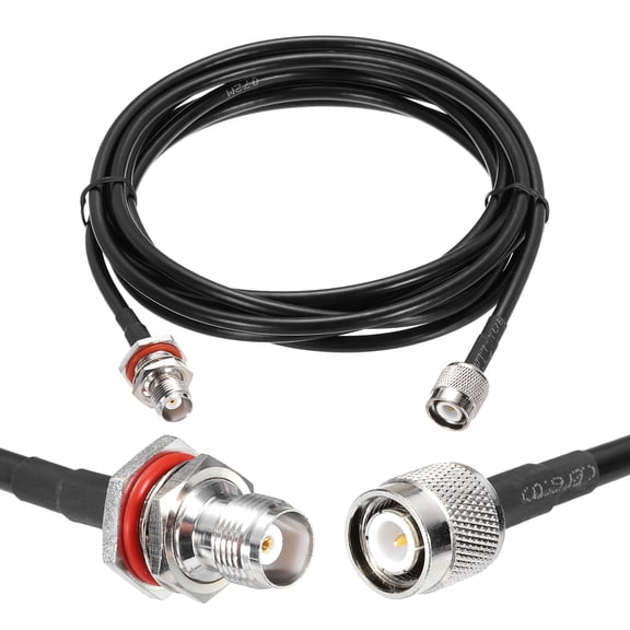 Uxcell 1PCS RG58 Coaxial Cable 10ft/3 M, TNC Male to TNC Male Coax Cable 50 Ohm Low Loss