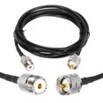 thumbnail image 1 of Uxcell 1PCS RG58 Coaxial Cable 8ft/2.4 M, UHF PL-259 Male to UHF SO 239 Female Coax Cable, 1 of 5