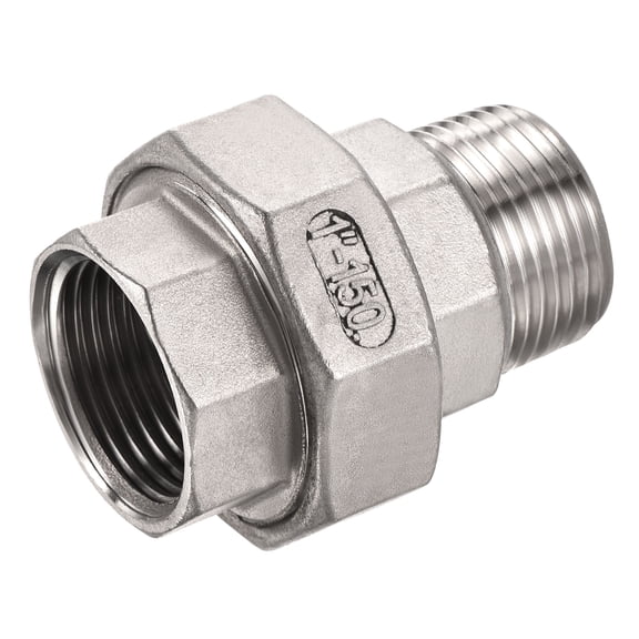 Uxcell 1PT Male x 1PT Female Thread 304 Stainless Steel Hex Head Pipe Fitting Union