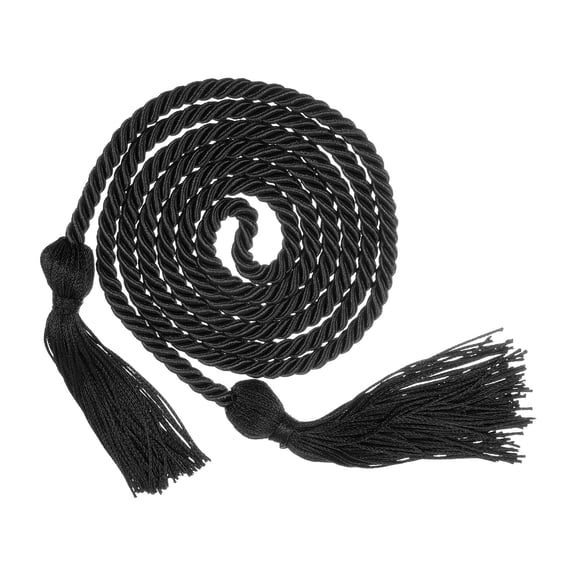 Uxcell 1Pack 67" Graduation Honor Cord with Tassel Polyester Yarn Honor Cord Black