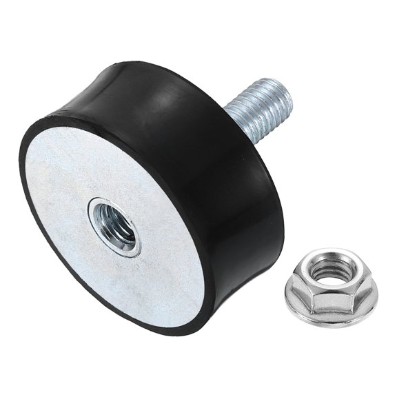 Uxcell 1Pack M10x26mm Rubber Mounts, 50x21mm(DxH) Rubber Studs Shock Absorber Mount with Nuts