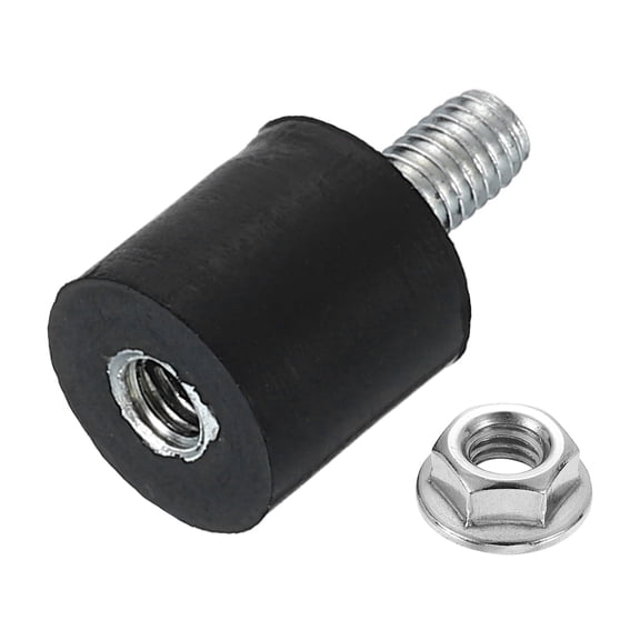 Uxcell 1Pack M3x8mm Rubber Mounts, 8x8mm(DxH) Rubber Studs Shock Absorber Mount with Nut