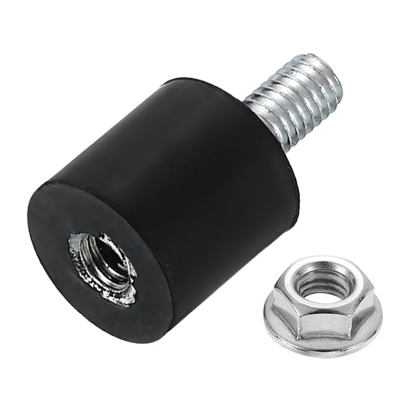 Uxcell 1Pack M3x6mm Rubber Mounts, 8x8mm(DxH) Rubber Studs Shock Absorber Mount with Nuts