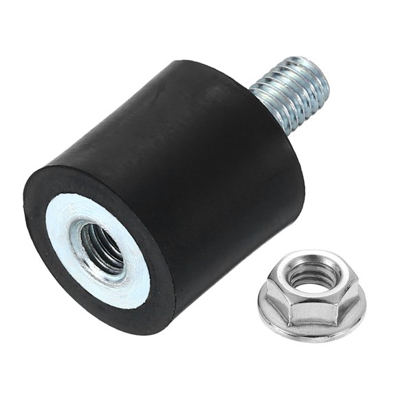 Uxcell 1Pack M5x10mm Rubber Mounts, 15x15mm(DxH) Rubber Studs Shock Absorber Mount with Nuts