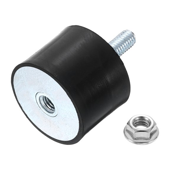 Uxcell 1Pack M8x23mm Rubber Mounts, 40x30mm(DxH) Rubber Studs Shock Absorber Mount with Nuts