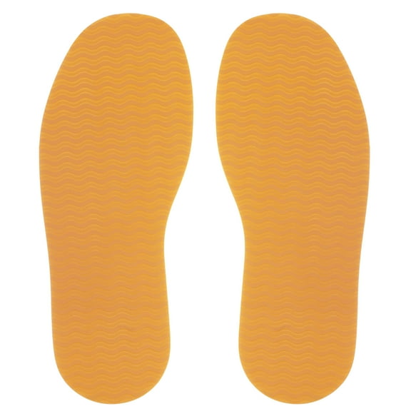 Uxcell 1Pair Shoe Rubber Full Sole Repair 4mm Thickness Replacement Bottom Non Slip for Leather Shoes, Yellow