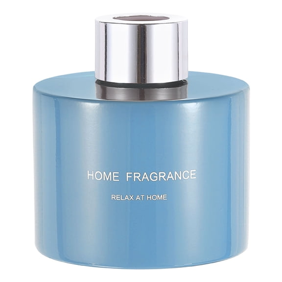Uxcell 1Pc Empty Glass Diffuser Bottle Fragrance Accessories Blue/Silver