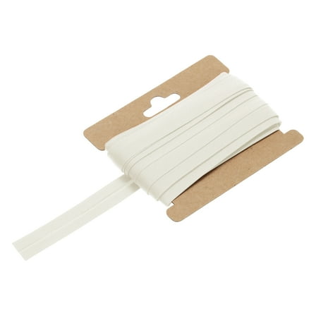 Uxcell 1Pc Single Fold Bias Tape Cotton for Sewing 1/2 inch x 10 Yards Apricot White