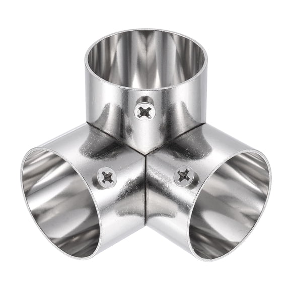 Uxcell 1Pcs 90 Degree 3-Way Tee Pipe Fitting, Fit 1-1/4 Inch OD Pipe Stainless Steel Structural Joint Pipe Connector Chain Link Fence Clamp for Fence Railing Handrail DIY