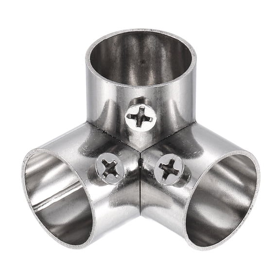 Uxcell 1Pcs 90 Degree 3-Way Tee Pipe Fitting, Fit 3/4 Inch OD Pipe Stainless Steel Structural Joint Pipe Connector Chain Link Fence Clamp for Fence Railing Handrail DIY