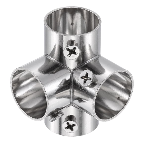Uxcell 1Pcs 90 Degree 4-Way Cross Pipe Fitting, Fit 3/4 Inch OD Pipe Stainless Steel Structural Joint Pipe Connector Chain Link Fence Clamp for Fence Railing Handrail DIY