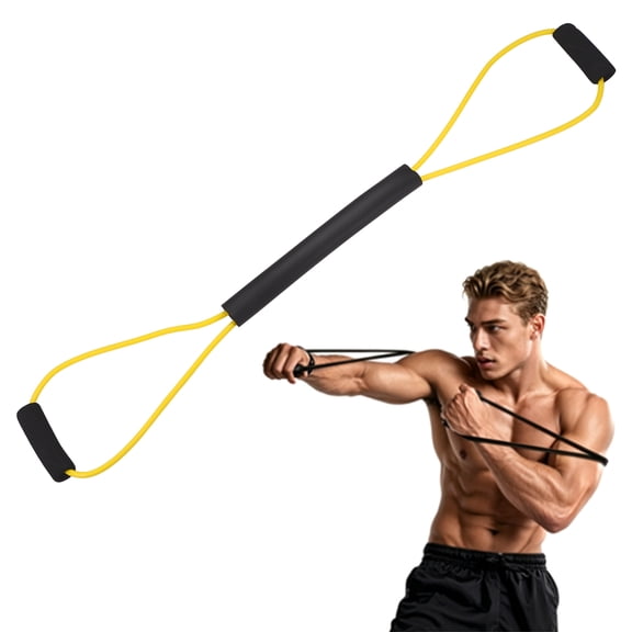 Uxcell 1Pcs Boxing Resistance Bands, 15 LB Arm Strength Exercise Straps Shadow Boxing Resistance Bands Yellow-Fitting For(Explosive Strength/Speed/Home Training/Body Fitness)