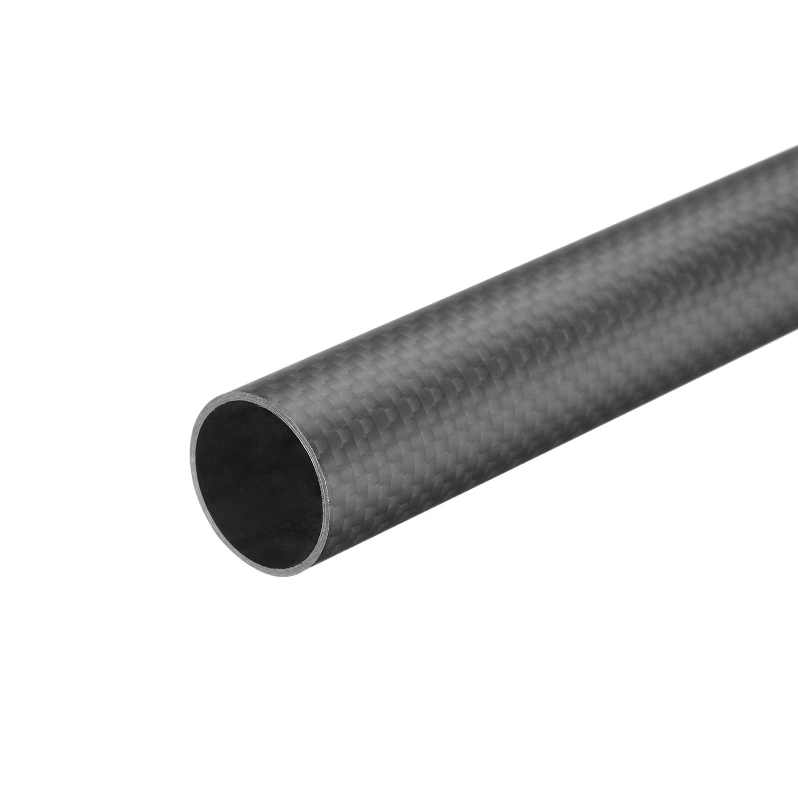 Tube Tuyau SOURCING MAP 2Pcs 8mm X 6mm X 330mm Fibre Carbone Rond Tube 3K Rouleau Mat Enveloppé